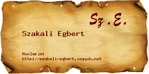 Szakali Egbert névjegykártya